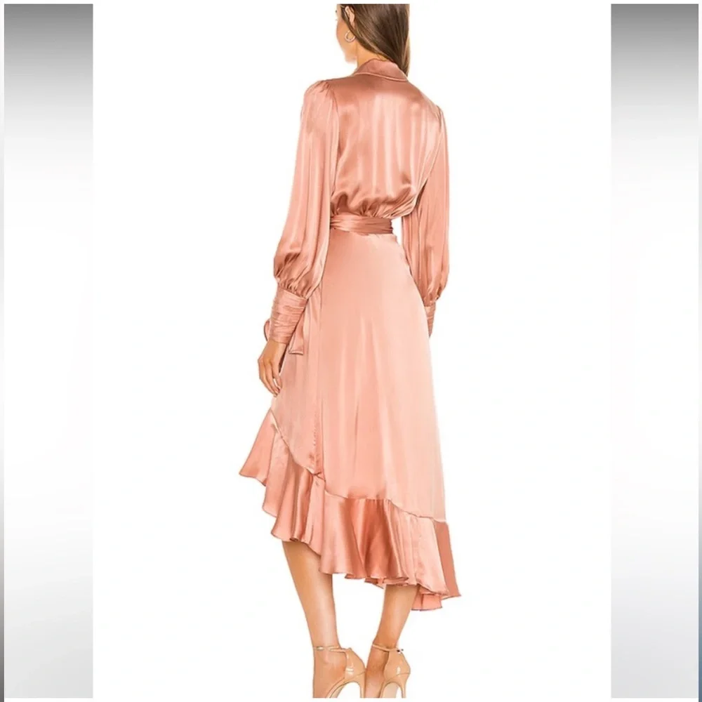 Zimmermann Silk Wrap Midi Dress, Size 1 (small) - Picture 2 of 12